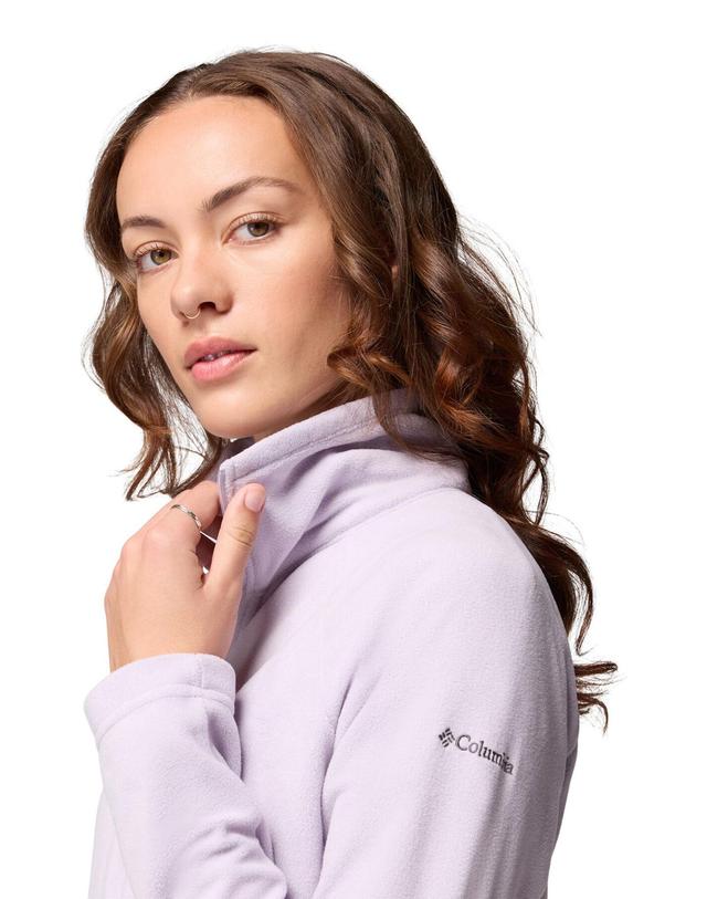 꼬르떼피엘 컬럼비아 경량 하프집업 플리스 긴팔 티셔츠 9050545 MORADO/LILA 바이올렛 착용컷