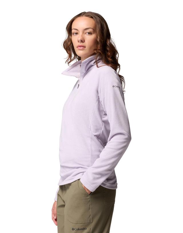 꼬르떼피엘 컬럼비아 경량 하프집업 플리스 긴팔 티셔츠 9050545 MORADO/LILA 바이올렛 착용컷
