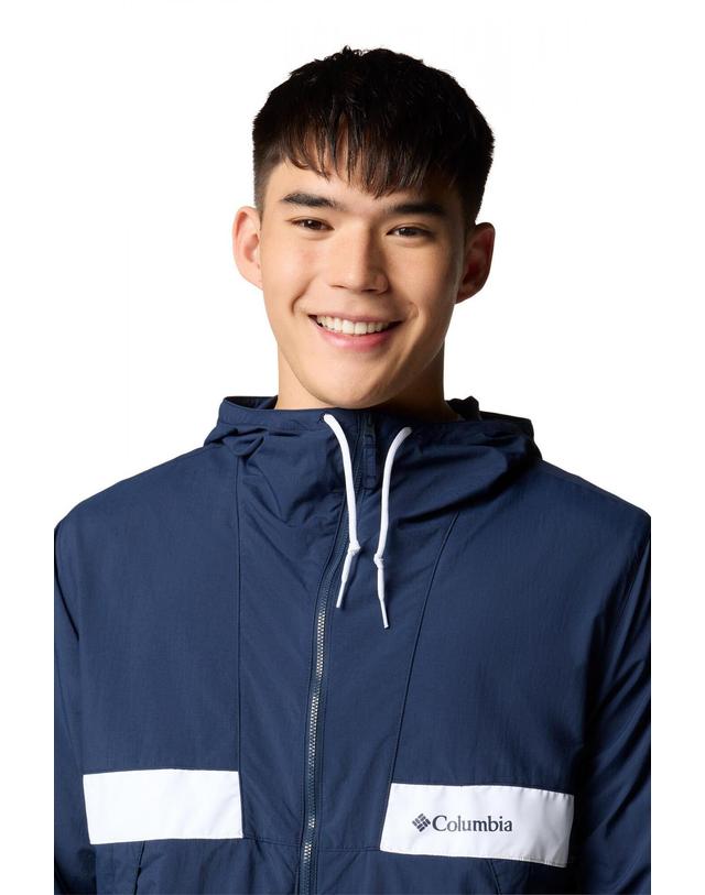 꼬르떼피엘 컬럼비아 테크니컬 바람막이 후드집업 Columbia 남성용 7150659 AZUL 네이비 착용컷