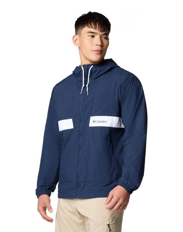꼬르떼피엘 컬럼비아 테크니컬 바람막이 후드집업 Columbia 남성용 7150659 AZUL 네이비 착용컷