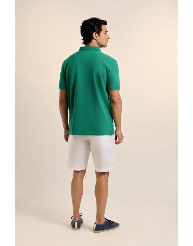 꼬르떼피엘 발레콰트로 클래식 코튼 피케 반팔 폴로셔츠 3739076 VERDE 그린 착용컷