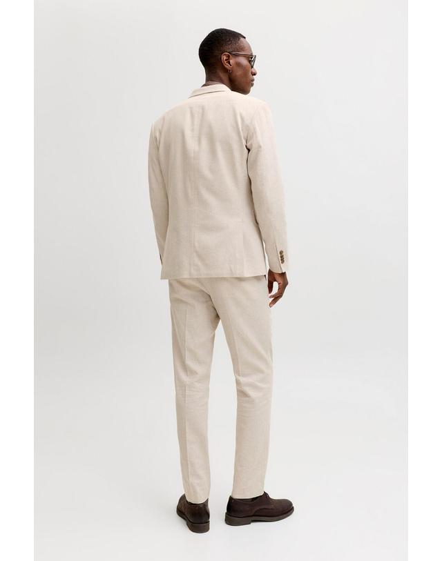 꼬르떼피엘 잭앤존스 린넨 슬림핏 테일러드 재킷 6770792 BEIGE 아이보리 착용컷