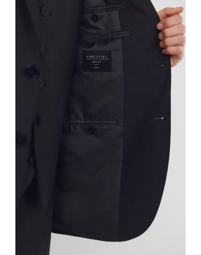꼬르떼피엘 꼬르떼피엘 슬림핏 테일러드 블레이저 6687352 GRIS OSCURO 블랙 착용컷