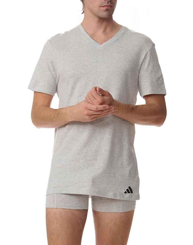 꼬르떼피엘 아디다스 액티브코어 베이직 코튼 반팔 티셔츠 3장 2470410 ESTAMPADO 멀티컬러 착용컷