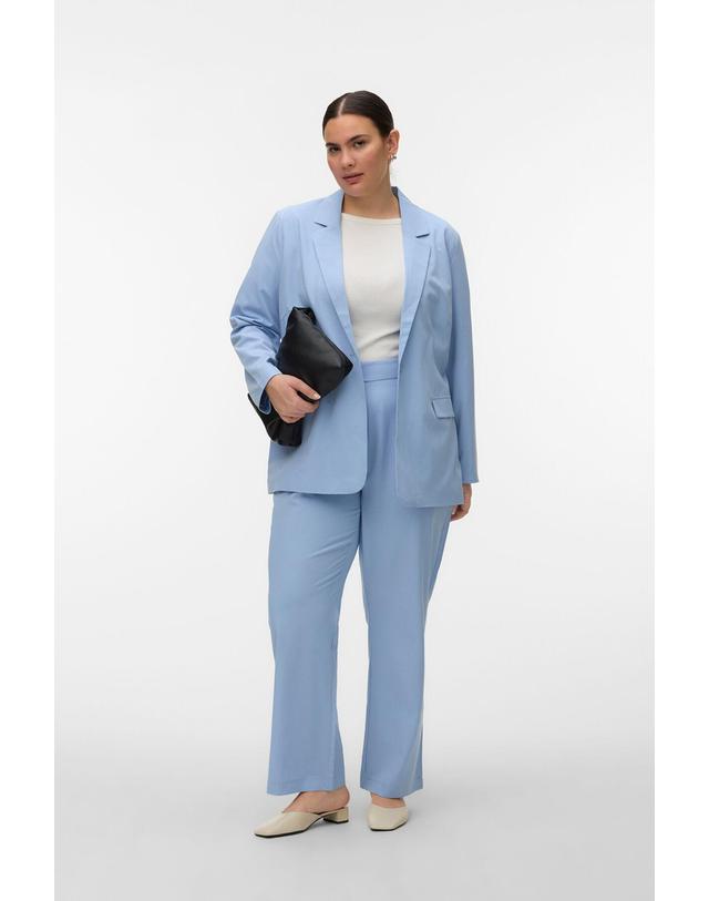 꼬르떼피엘 베로모다 빅사이즈 테일러드 블레이저 6433044 AZUL 화이트 착용컷