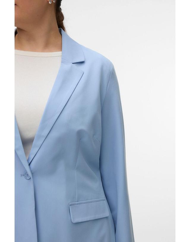 꼬르떼피엘 베로모다 빅사이즈 테일러드 블레이저 6433044 AZUL 화이트 착용컷