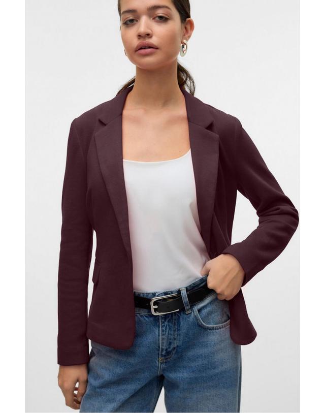 꼬르떼피엘 베로모다 버건디 소프트 포켓 테일러드 재킷 6031064 MORADO 레드 착용컷