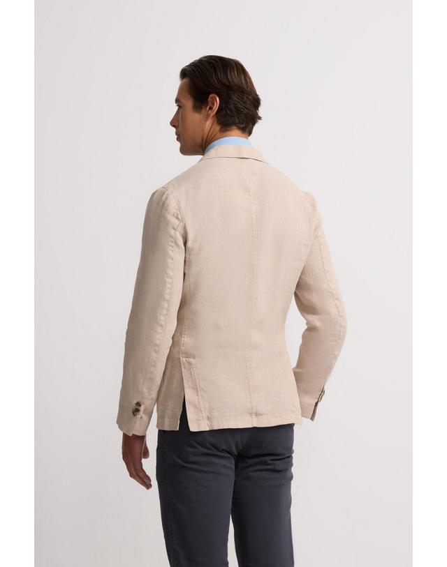 꼬르떼피엘 실본 리넨 테일러드 재킷 아메리카나 컴포트 베이지 6770748 BEIGE 착용컷
