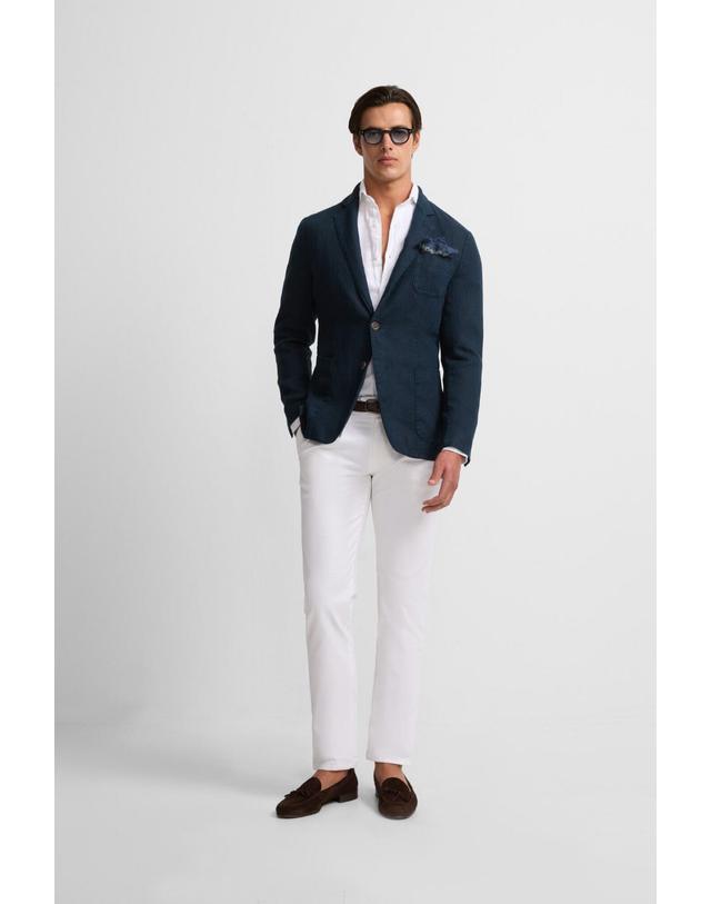 꼬르떼피엘 실본 린넨 테일러드 재킷 Americana comfort 6770747 AZUL MARINO 네이비 착용컷