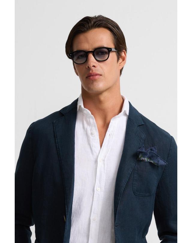 꼬르떼피엘 실본 린넨 테일러드 재킷 Americana comfort 6770747 AZUL MARINO 네이비 착용컷