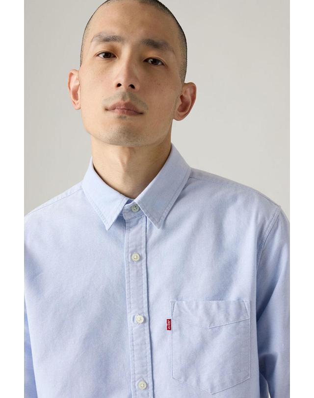 꼬르떼피엘 리바이스 베이직 블루 옥스포드 긴팔 셔츠 6740968 AZUL 착용컷