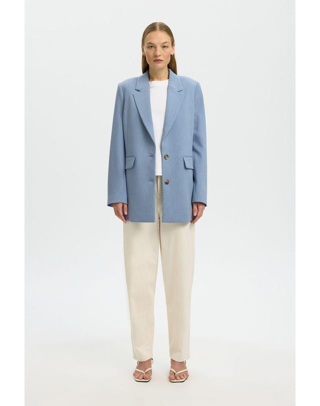꼬르떼피엘 셀렉티드 테일러드 릴렉스핏 블레이저 7930237 AZUL 블루 착용컷