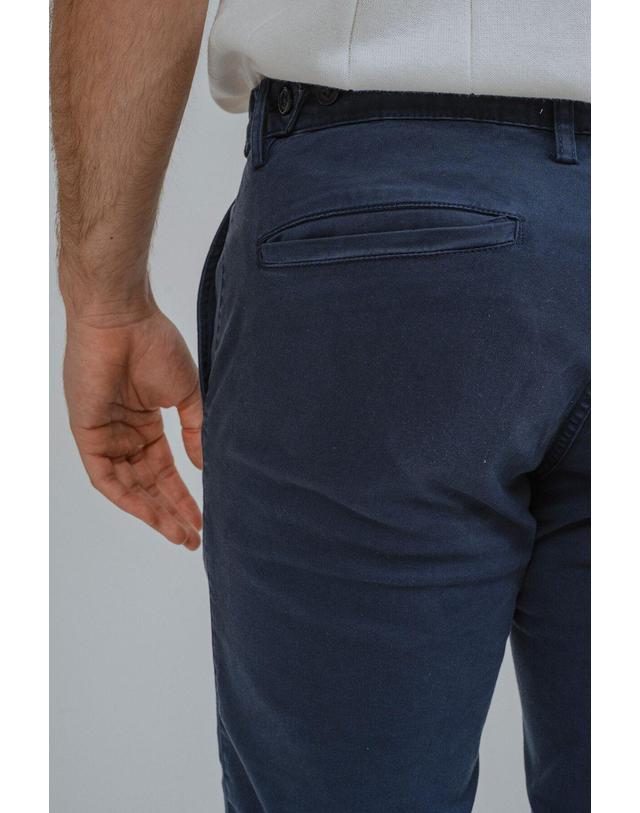 꼬르떼피엘 셀롭맨 슬림핏 플리츠 치노 팬츠 7611892 AZUL 네이비 착용컷