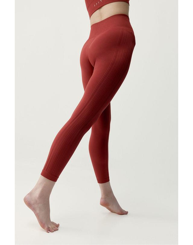 꼬르떼피엘 본리빙요가 심리스 헤링본 스포츠 레깅스 8183654 ROJO 레드 착용컷