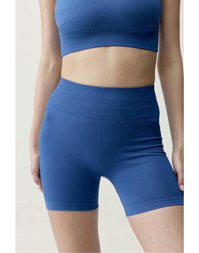 꼬르떼피엘 본리빙요가 린디 블루 스포츠 반바지 8183662 AZUL 착용컷