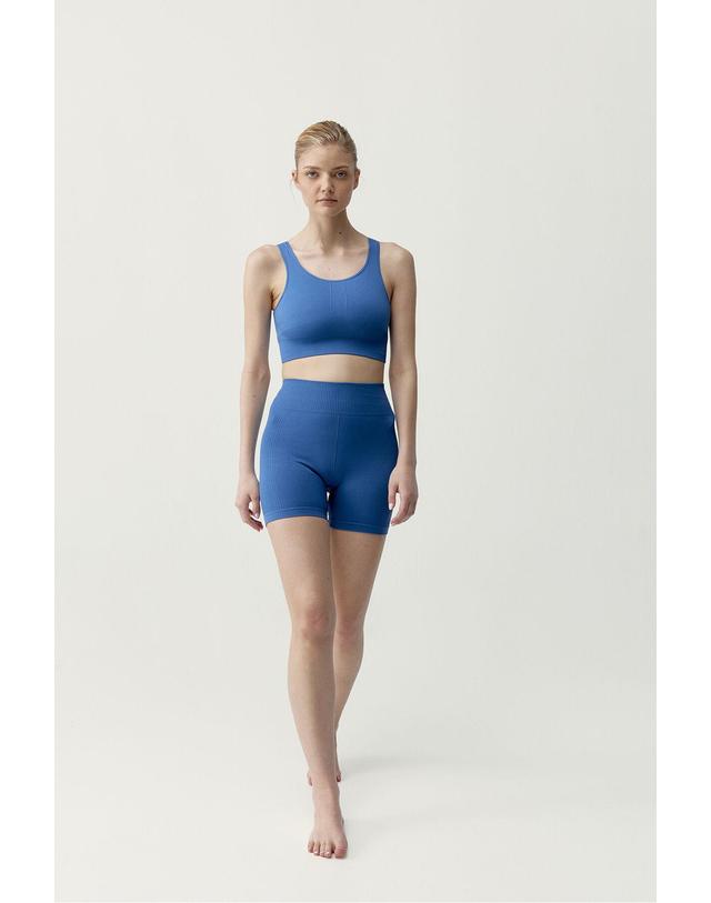 꼬르떼피엘 본리빙요가 린디 블루 스포츠 반바지 8183662 AZUL 착용컷