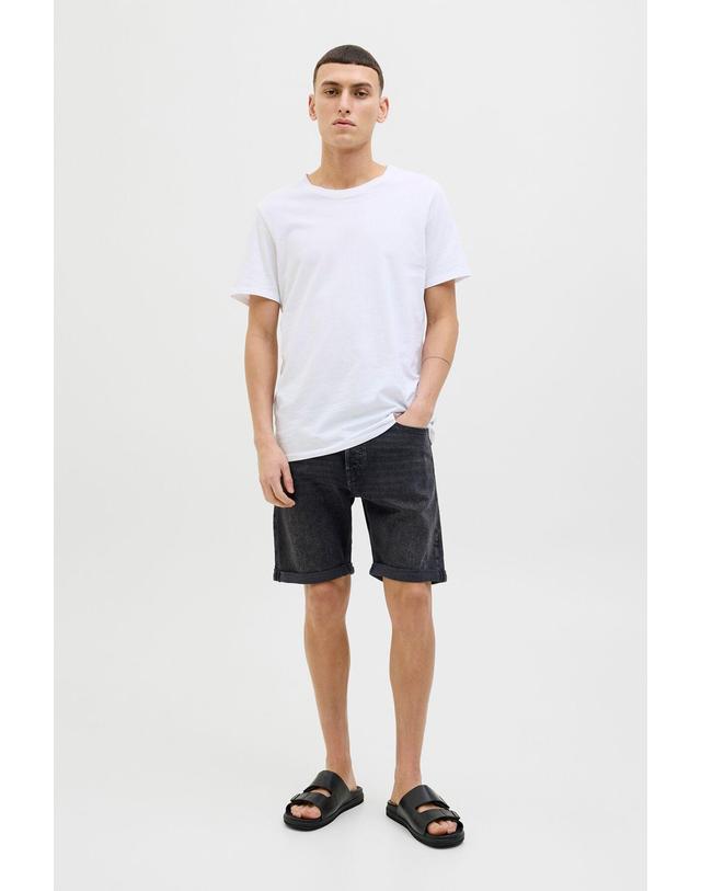 꼬르떼피엘 잭앤존스 레귤러핏 워시드 데님 반바지 4070229 NEGRO 블랙 착용컷