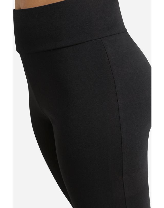 꼬르떼피엘 딤 마이크로파이버 크롭 레깅스 4185235 NEGRO 블랙 착용컷