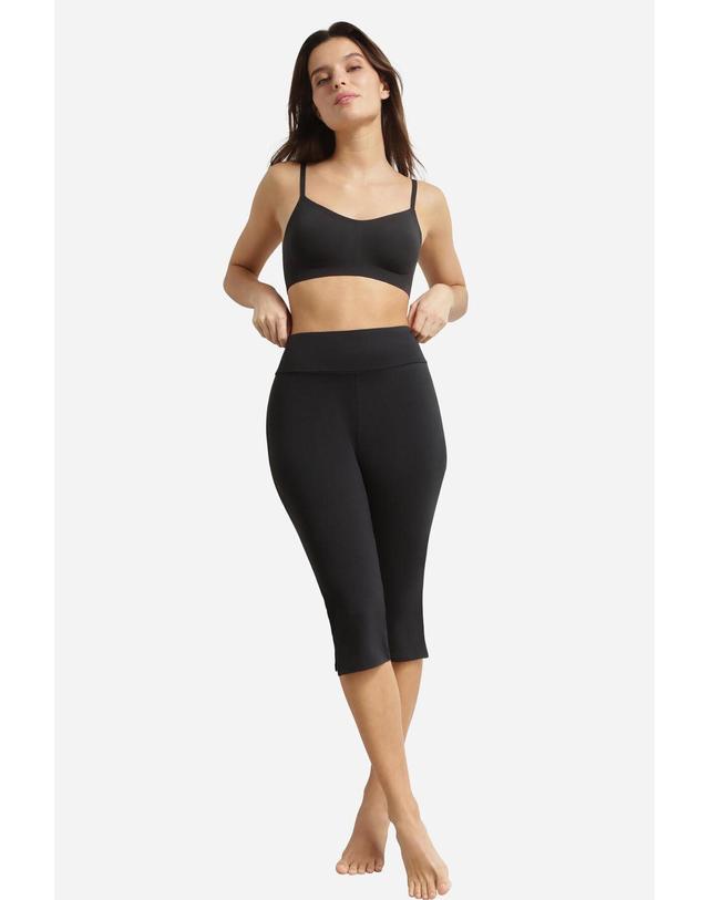 꼬르떼피엘 딤 마이크로파이버 크롭 레깅스 4185235 NEGRO 블랙 착용컷