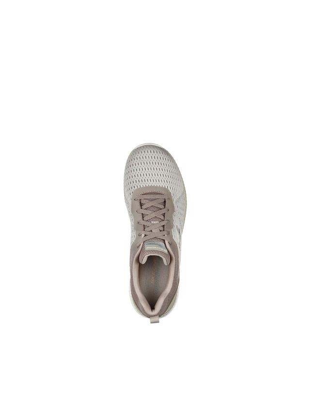 꼬르떼피엘 스케쳐스 테크니컬 메쉬 베이직 스니커즈 4184927 BEIGE 브라운 착용컷
