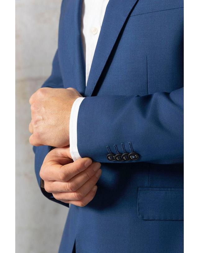 꼬르떼피엘 엘풀포 마이크로 패턴 수트 블레이저 6770795 AZUL MARINO 네이비 착용컷