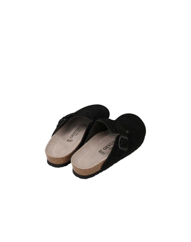 꼬르떼피엘 제뉴인스 스웨이드 레더 버클 뮬 슬리퍼 3894147 NEGRO 블랙 착용컷
