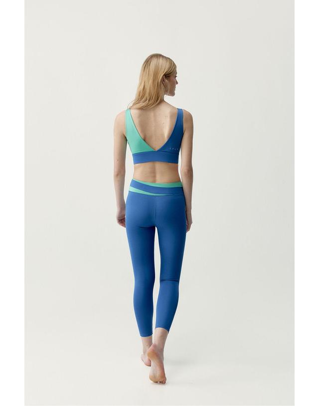 꼬르떼피엘 본리빙요가 바이컬러 스포츠 레깅스 8183624 AZUL 블루 착용컷