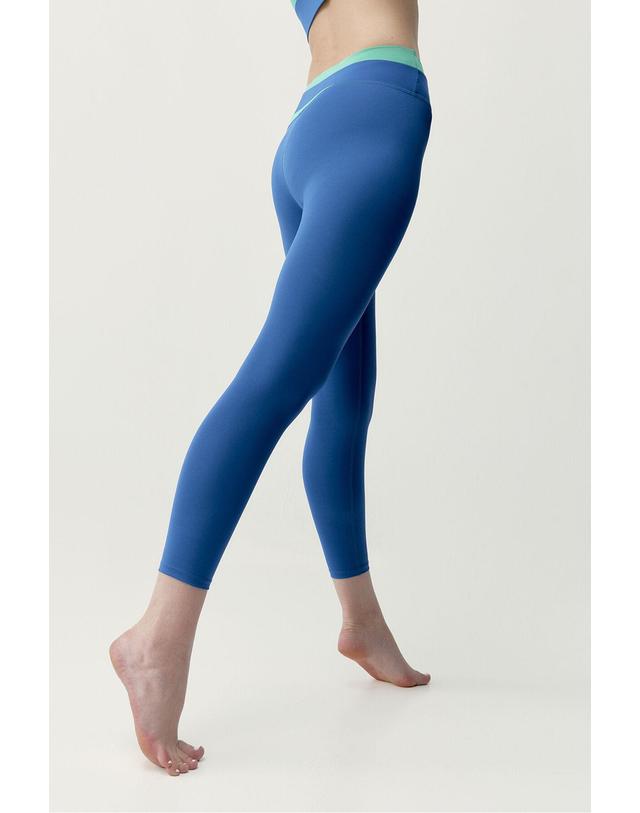 꼬르떼피엘 본리빙요가 바이컬러 스포츠 레깅스 8183624 AZUL 블루 착용컷