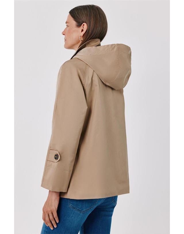 꼬르떼피엘 꼬르떼피엘 탈착 후드 숏 트렌치 코트 6614841 BEIGE 베이지 착용컷