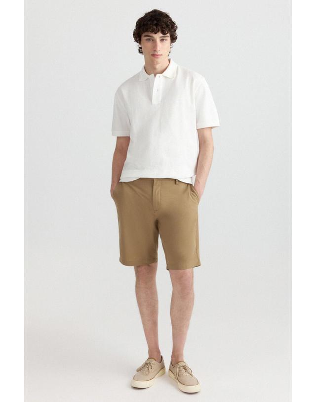 꼬르떼피엘 스프링필드 와이드 릴렉스핏 테크니컬 반바지 0434254 BEIGE 베이지 착용컷