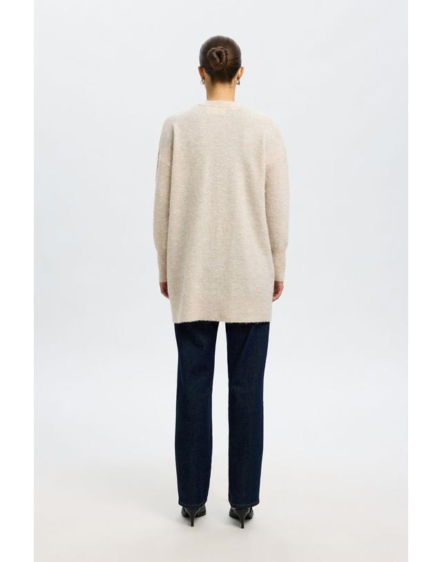 꼬르떼피엘 셀렉티드 울 알파카 롱 오픈 가디건 5795211 BEIGE 베이지 착용컷