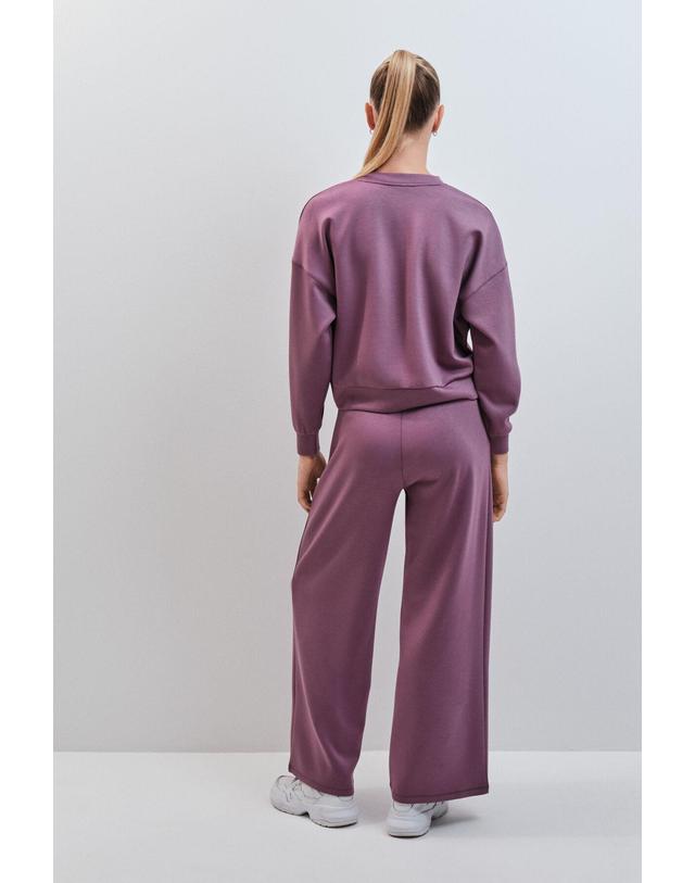 꼬르떼피엘 대시 앤 스타즈 하이라이즈 모달 와이드 팬츠 5174122 MORADO/LILA 퍼플 착용컷