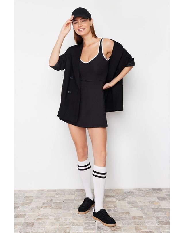 꼬르떼피엘 트렌디올 메쉬 안감 테니스 미니 원피스 1591459 NEGRO 블랙 착용컷