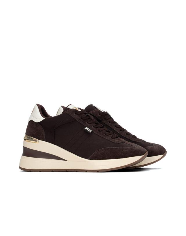 꼬르떼피엘 엑스티아이 캐주얼 웨지 스니커즈 7cm 3894227 MARRON OSCURO 초콜릿 착용컷
