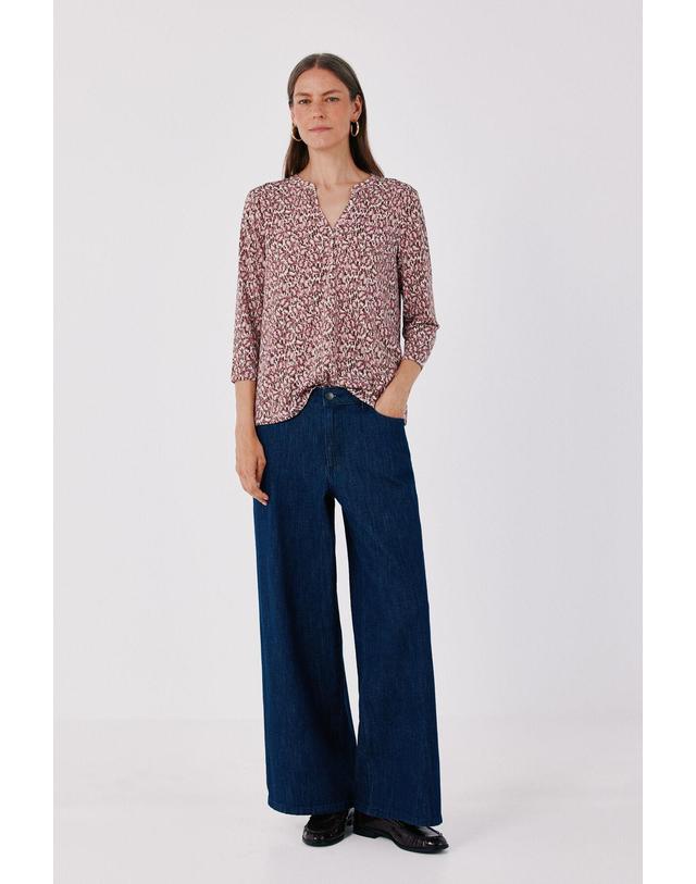 꼬르떼피엘 꼬르떼피엘 마오넥 베이직 7부 소매 블라우스 6324481 MULTICOLOR 멀티컬러 착용컷