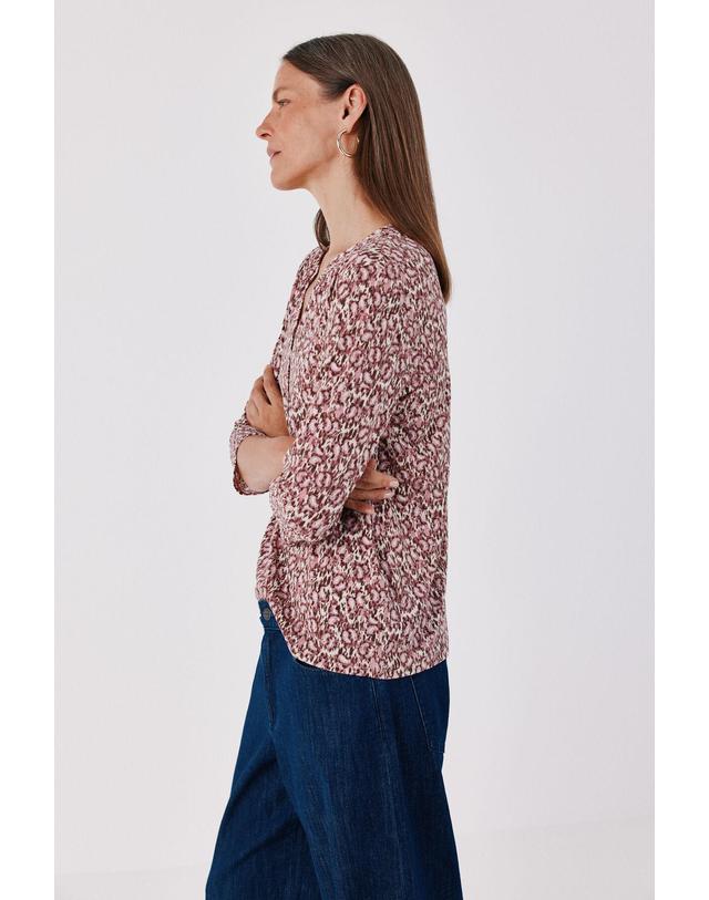 꼬르떼피엘 꼬르떼피엘 마오넥 베이직 7부 소매 블라우스 6324481 MULTICOLOR 멀티컬러 착용컷