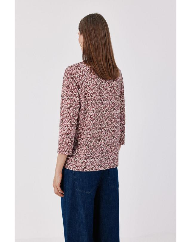 꼬르떼피엘 꼬르떼피엘 마오넥 베이직 7부 소매 블라우스 6324481 MULTICOLOR 멀티컬러 착용컷