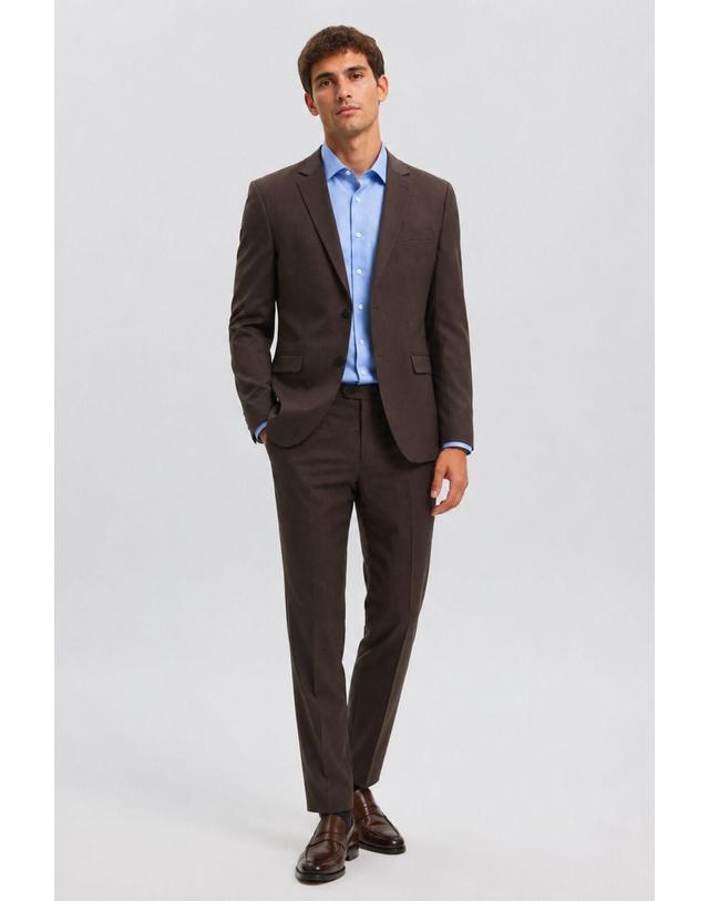 꼬르떼피엘 셀렉티드 슬림핏 정장 팬츠 2681085 MARRON OSCURO 초콜릿 착용컷
