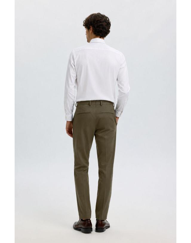 꼬르떼피엘 셀렉티드 슬림핏 포멀 정장 팬츠 2681159 VERDE OSCURO 그린 착용컷