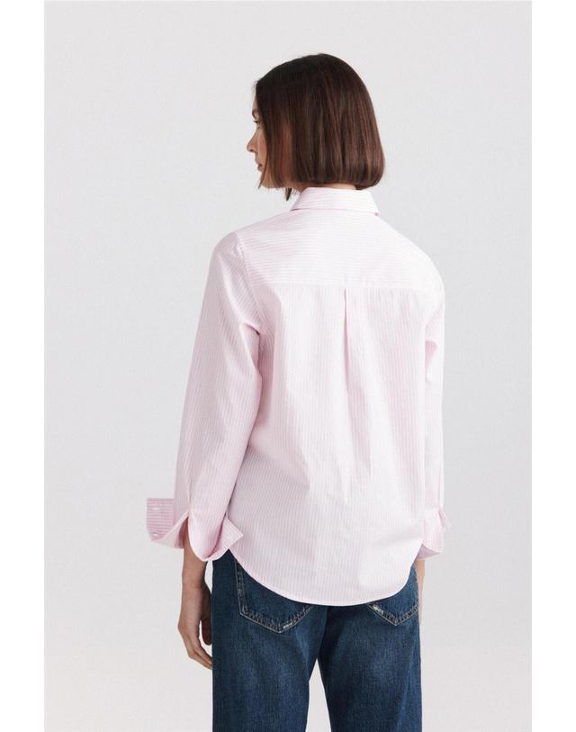 꼬르떼피엘 스프링필드 베이직 포플린 포켓 긴팔 셔츠 6794283 ROSA 핑크 착용컷