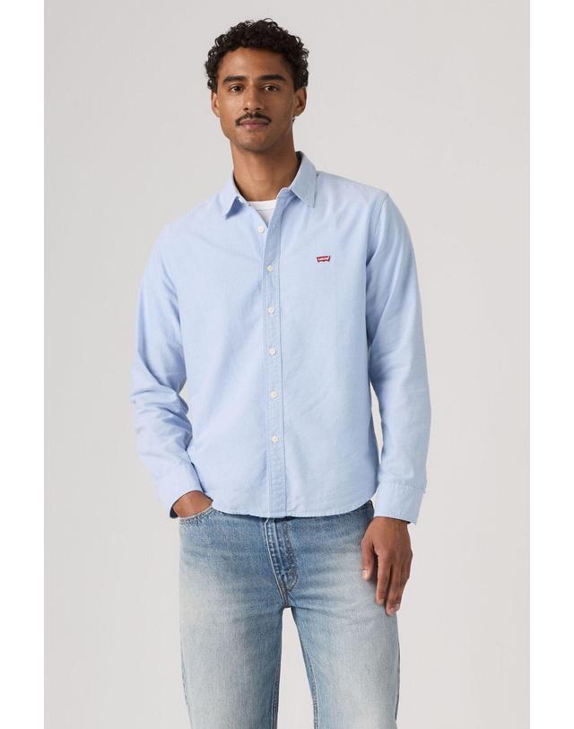 꼬르떼피엘 리바이스 슬림핏 로고 자수 긴팔 셔츠 6740986 AZUL 블루 착용컷