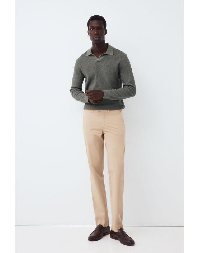 꼬르떼피엘 페드로 델 이에로 레귤러핏 프리미엄 치노 팬츠 7824096 BEIGE 베이지 착용컷