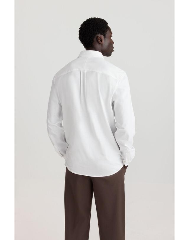 꼬르떼피엘 스프링필드 레귤러핏 퀵드라이 논아이론 긴팔 셔츠 1514537 BLANCO 화이트 착용컷