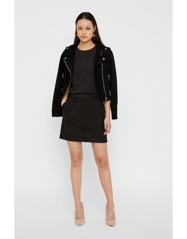 꼬르떼피엘 베로모다 스웨이드 미니 스커트 Falda corta antelina 9908757 NEGRO 블랙 착용컷