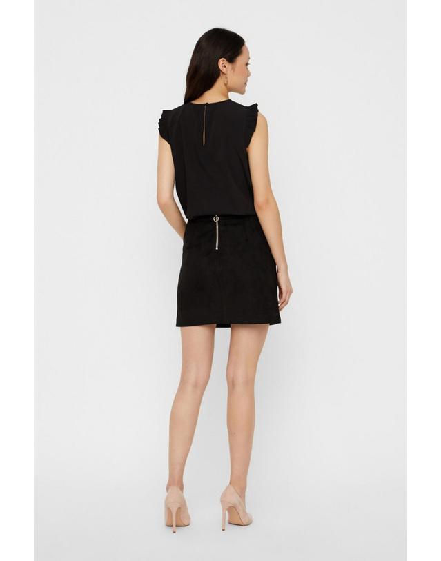 꼬르떼피엘 베로모다 스웨이드 미니 스커트 Falda corta antelina 9908757 NEGRO 블랙 착용컷