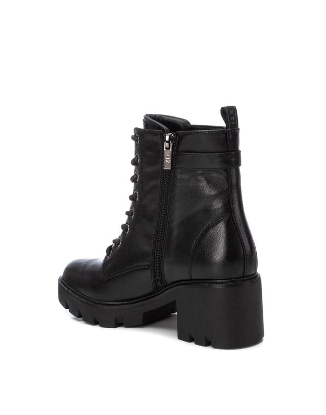 꼬르떼피엘 엑스티아이 베이직 청키힐 레이스업 앵클부츠 9202120 NEGRO 블랙 착용컷