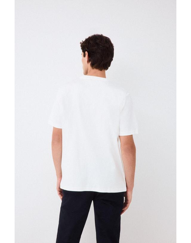 꼬르떼피엘 페드로 델 이에로 레귤러핏 머서라이즈 반팔 티셔츠 5484123 BLANCO 화이트 착용컷