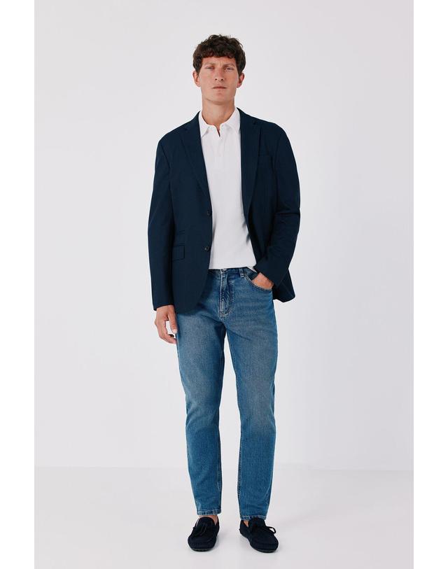 꼬르떼피엘 꼬르떼피엘 슬림핏 더블 버튼 니트 블레이저 4944763 AZUL MARINO 네이비 착용컷