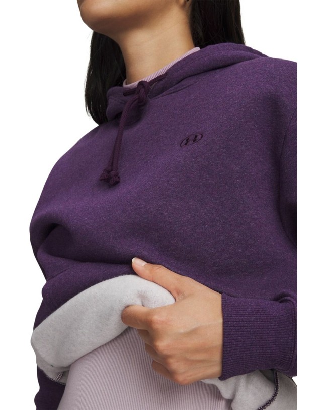꼬르떼피엘 언더아머 캥거루 포켓 크롭 후드티 1591862 MORADO/LILA 퍼플 착용컷