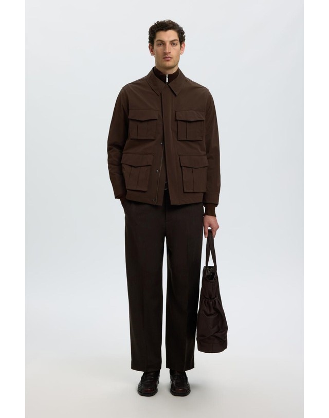 꼬르떼피엘 셀렉티드 멀티포켓 필드 자켓 8314101 MARRON OSCURO 초콜릿 착용컷